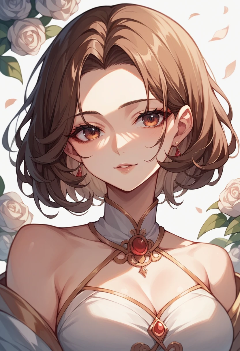 anime、Brown Hair、Forehead、detail、(((beautiful fine hair))),(((beautiful fine face))),(((beautiful fine background))),
