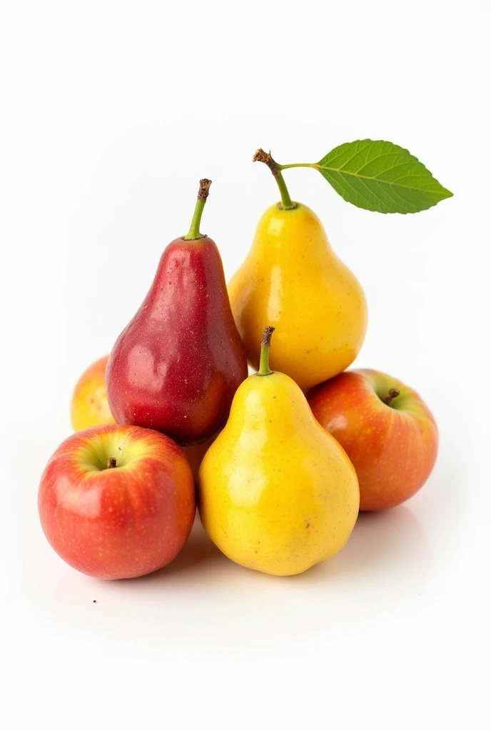 fruits on a white background.