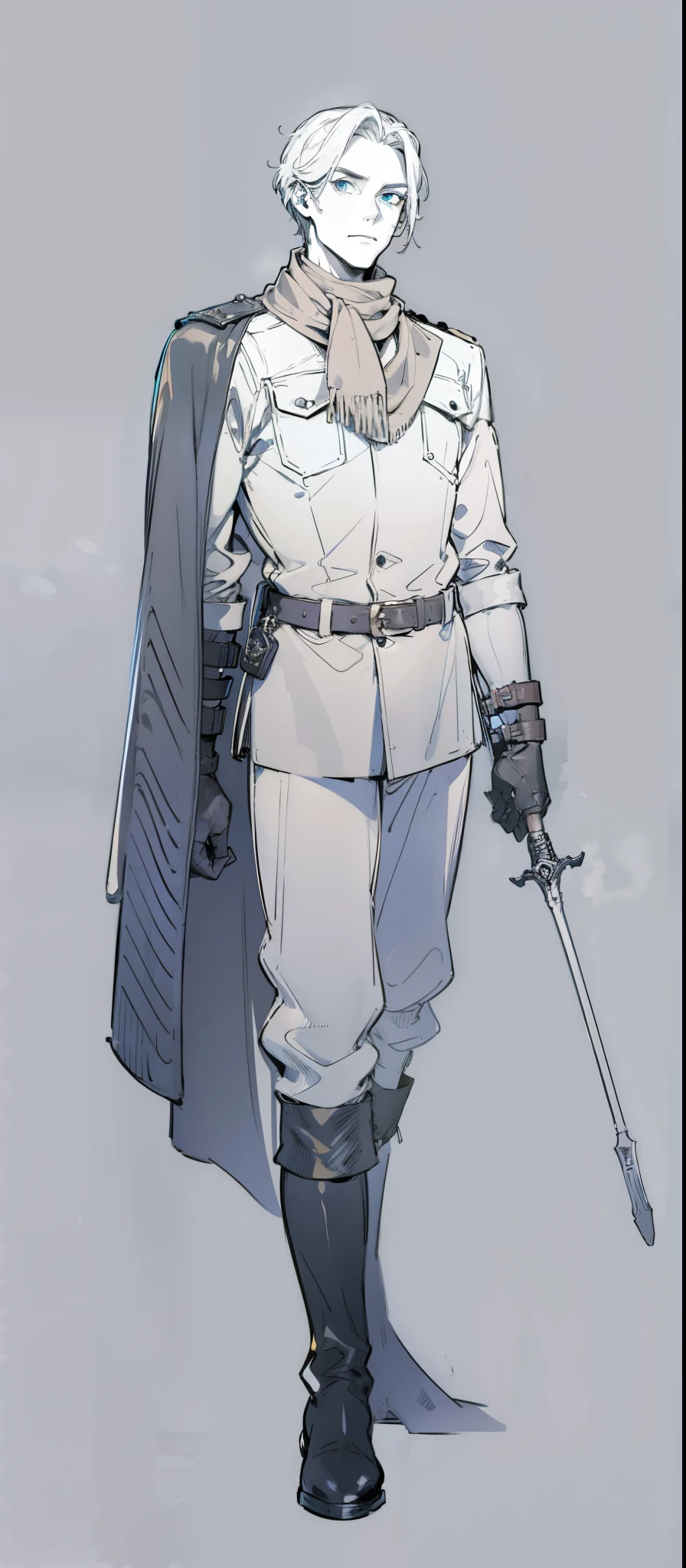 (Link:1)(Warrior:1), (adult man:1.33), standing, full body, leather combat boots, beige pants, dark gloves , (narrow eyebrows:0.33), (confident:1.4), (smiling:0.4), (clenching fists:0.33), scarf, holding riding crop,male,confident,strong,tall, from_below, dominant,bdsm,evil,staring at viewer, looking at viewer, menacing , detailed eyes