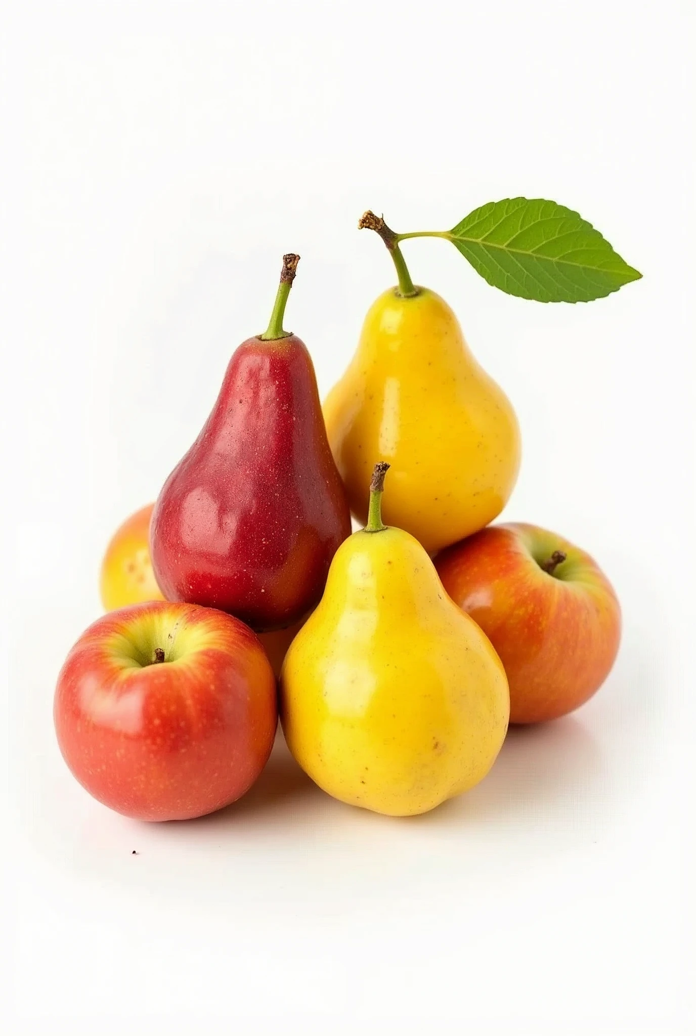 fruits on a white background.