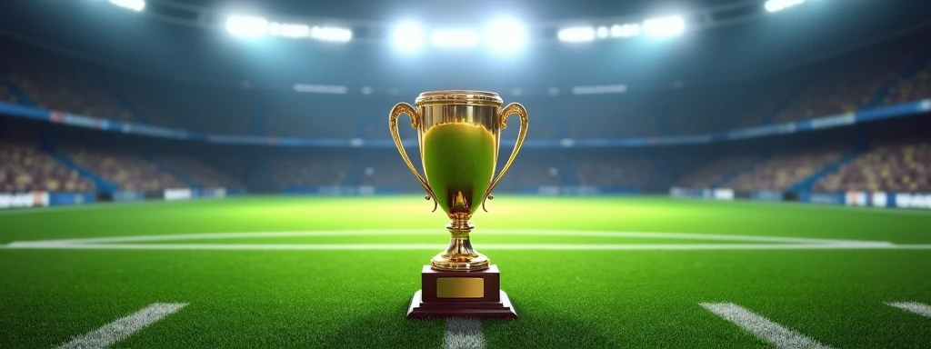 football field with a cup