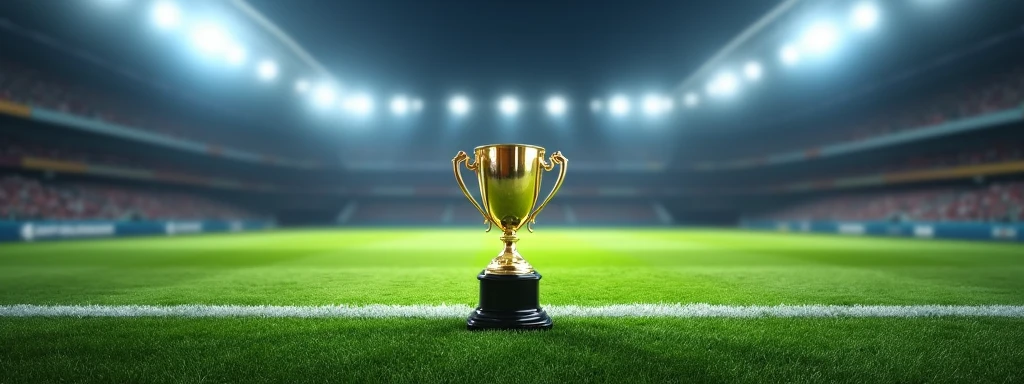 football field with a cup