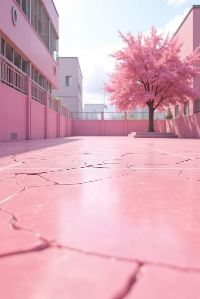 (photorealism:1.2), Empty pink school yard,
realistic, intricate details