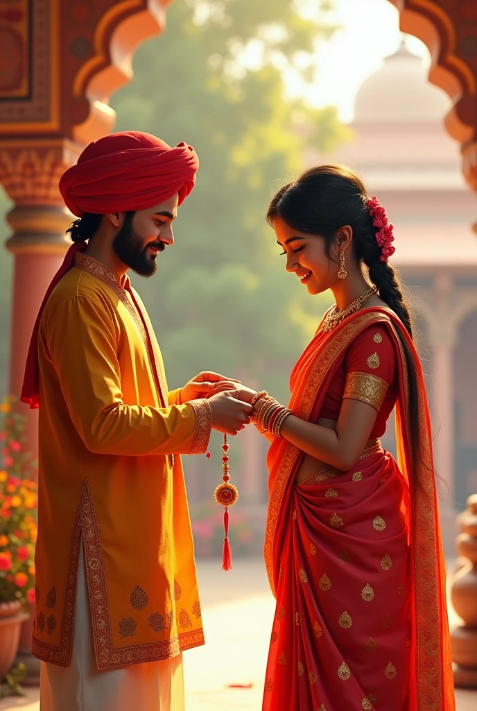 ਪੰਜਾਬੀ raksha Bandha image brother sister with rakhi