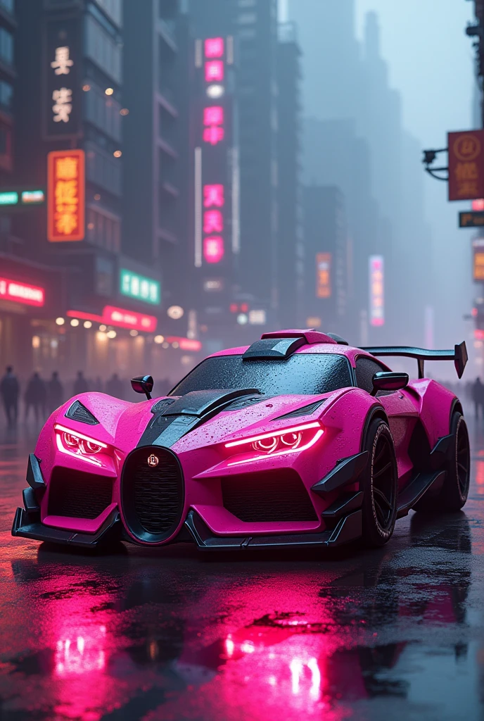 Armored cyber neon combat car pink 