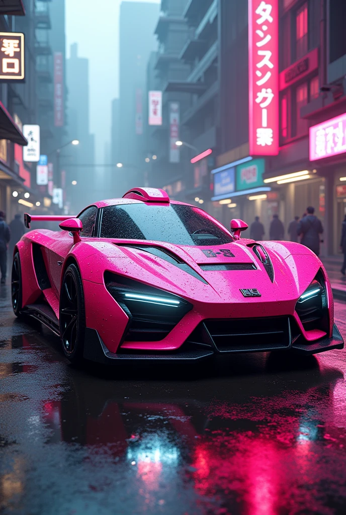 Armored cyber neon combat car pink 