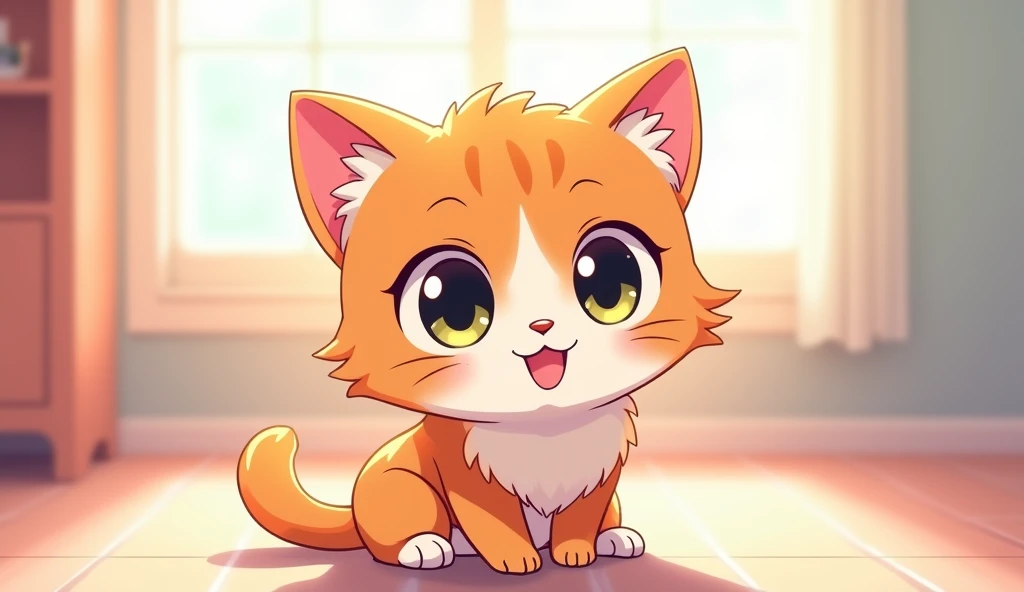 A cat in anime style