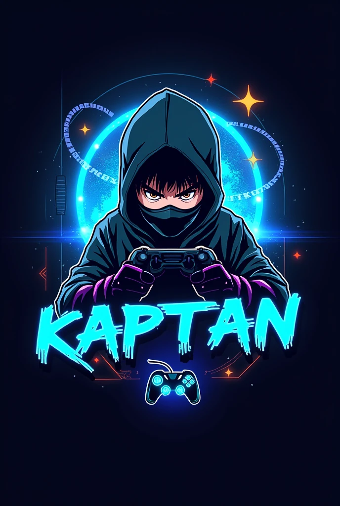 PROMPT
This is a gaming logo that features the name "KAPTAAN" in a futuristic font and a neon blue color. and ninja boy Anime avtar, The logo also has a stylized controller icon and a logo in the logo. The logo is designed to be attractive and eye-catching, and to appeal to gaming enthusiasts and YouTube viewers. I hope you like it.
EDITING