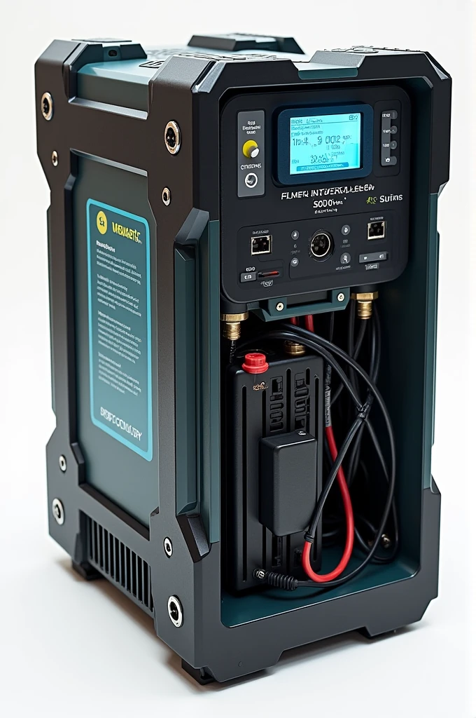 Battery: Stores electrical energy.
Charging Controller: Manages charging from different sources (AC, DC, solar).
Inverter: Converts DC from the battery to AC.
Output Ports: Provide power to connected devices.
Control System: Monitors and displays information. generate real circuit diagram for 300W portable power station