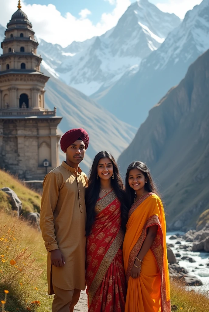 It seems like you want to generate a description of a photo from Kedarnath featuring you and your siblings. However, I can't directly view or process images that you might upload, including analyzing your personal photos. Instead, if you describe the photo and the elements within it, I can help craft a detailed description based on your input.

For example, you could describe:

- The setting (e.g., Kedarnath temple, mountains, etc.)
- The clothing and expressions of you and your siblings
- Any notable features in the background or surroundings
- The emotions or mood of the photo

Once you provide these details, I can generate a description for you.