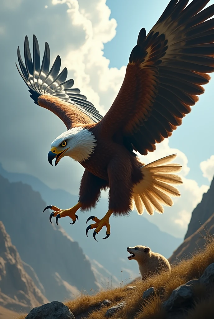 Eagle claw attacking from above