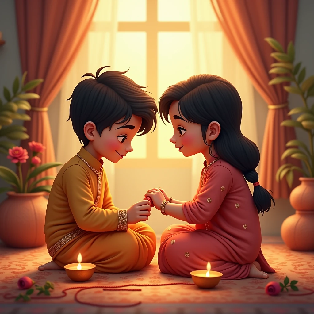 brother sister in Raksha Bandhan