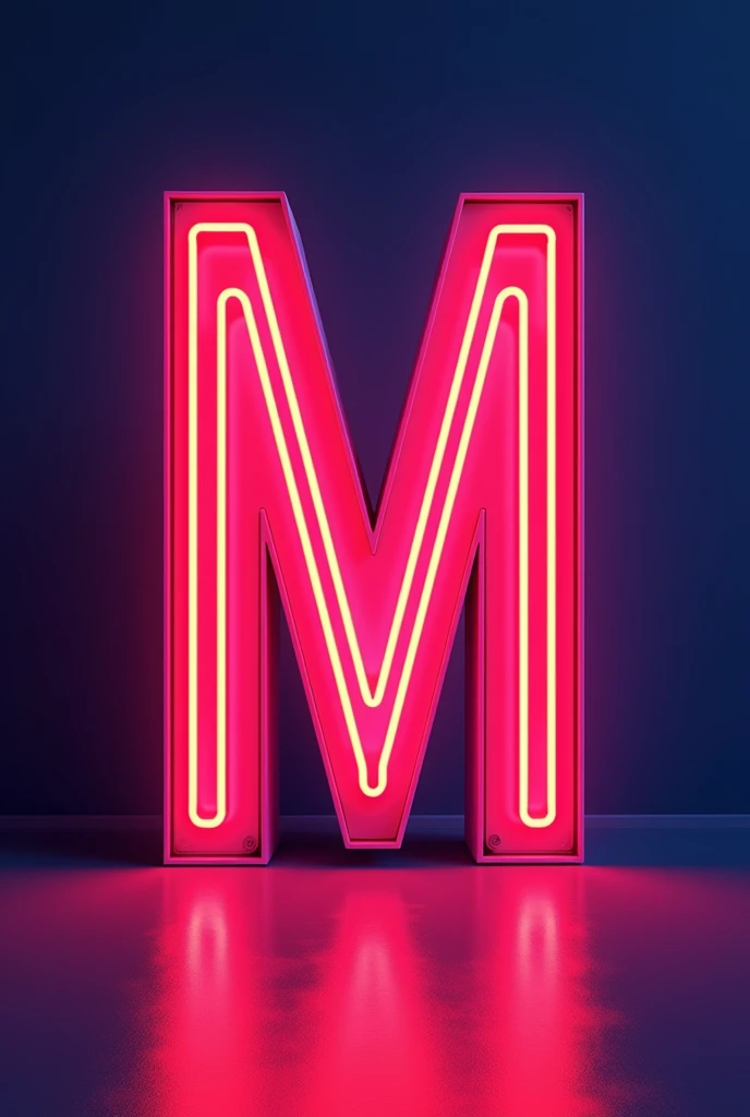 Pop art of neon M 