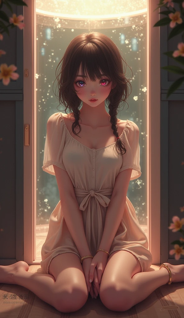 {{{{{3,High resolution 318 trillion pixels, no, Realistic scene and cute girl, ในฉากนี้ นางเอกถูกเลือกให้เป็นเสาหลักมนุษย์และถูกปิดผนึกในท่านั่งคุกเข่าโดยมีขาของเธอเหยียดออกเป็นรูปตัว M ซึ่งเธอถูกรุมโทรมอย่างnoรู้จบในขณะที่จ้องมองไปยังความว่างเปล่า, Deep chest that quickly swells up, The charm she exudes stimulates her to lift her legs and spread her legs and continue to have sex, Thick lips look beautiful,  Soft and bouncy hair,  Making her tight, deep breasts bigger and rounder}}}}},{{{{{The prim girl stands on her knees and opens her crotch, stroking her crotch with her fingertips and with a soft moan she experiences her first climax and becomes a slightly grown up and innocent cummer., The higher concentration of female hormones in the tank will make her moan as much as she wants, White cheeks, The moment the heroine's eyes are replaced with rainbow pupils, Wonder in the romantic cylindrical crystal herb display cabinet full of female hormones, The moisturizing herb makes her so plump that it breaks the smaller girl's clothes and her hair grows longer and sexier while she still looks like a girl, Cuteness is preserved forever shining in exchange for life from her, Wearing a cute shirt and bow-tie skirt, Ribbon tied on her wrist, Her beautiful and thin underbust, Cute thin curved waist, Abnormal sexual preference for lips, neck, and waist, Her more defined lines from underbust to hips, Straight black wig that looks depressing, Bright thick lips}}}}},{{very detailed}},{{{{{ร่างกายที่ยังnoได้ใช้งานทางเพศของนางเอกที่มีออร่าบริสุทธิ์และไร้เดียงสา}}}}}