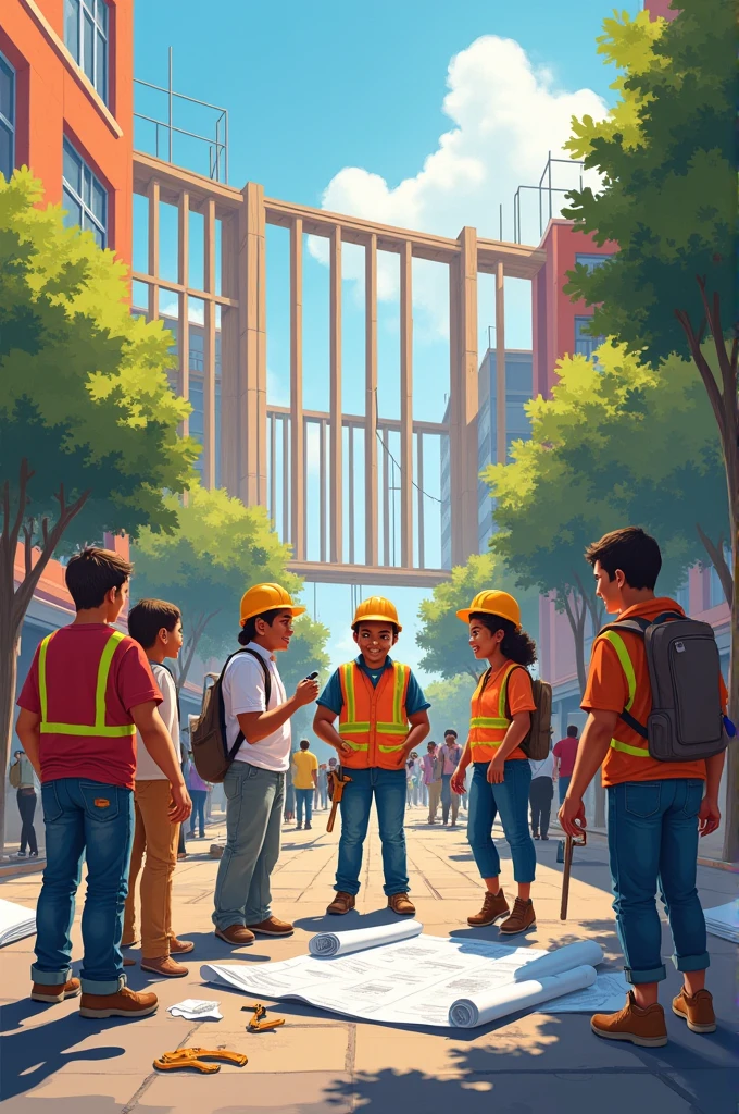Students and professionals helping build a community 