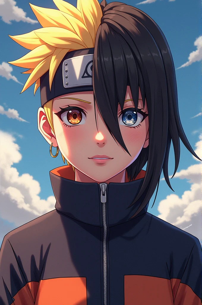 Naturo half side hinata half side Naruto shipuden most quality anime images