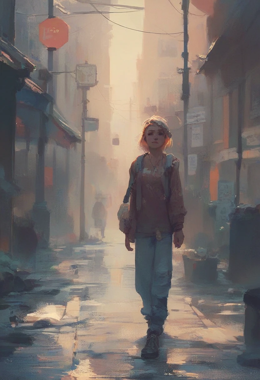 (score_9, score_8_up, score_7_up),a girl standing at the street,cowboyshot,