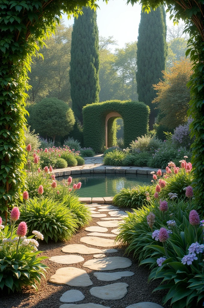 ((best quality)), ((masterpiece)), (detailed), perfect image of garden