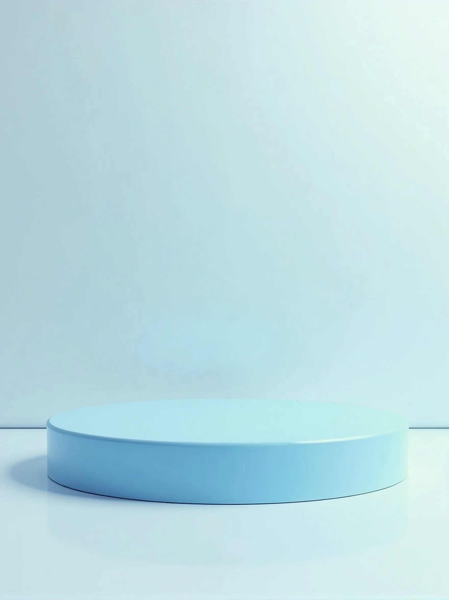 a C4D e-commerce poster background,with a circular blue platform。Background is white,centered on a circular blue platform。Overall design is clean、major,suitable for e-commerce use