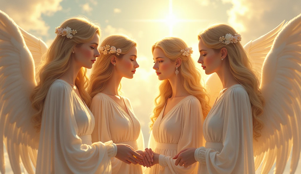 Four beautiful angel sisters。Celeste、celestine、Celestina、Celestia