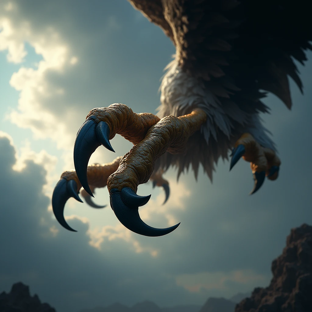 Eagle claw from above