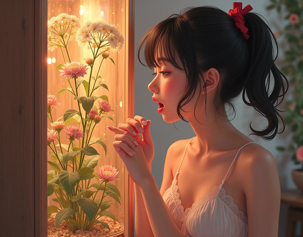 {{{{{3,318 trillion pixels high resolution, nsfw, Realistic scenery and lovely Japanese girl who is moaning madly as she nudity Masturbation that traces the sexual zone repeatedly with her fingers in a romantic Cylindrical crystal herbarium, thicken the lips look pretty, Boobs are fluffy and bouncy, Tits that get rounder bigger her deep tight cleavage}}}}}, {{{{{detail of The panting face and voice of a neat and cheerful girl loved by everyone, Her nipples and romantic deep panting and her fingers tracing her pussy and Inside a herbarium soaked in female hormones depicted in detail, A detailed her repeatedly drastic Orgasms that make the uterus tremble}}}}},{{{{{The hormones in the herbarium cause the innocent girl to flush her face remains a girl only her body changes rapidly tits swelled up to form two beautiful mounds revealing a tight cleavage, A neat girl who sitting and opens her crotch traces her crotch with her fingertips and with a moan experiences her first climax and innocent Masturbation that traces the sexual zone, It's too cute and innocent to see her go into her own world nipples out mouth open panting and Masturbation that traces the sexual zone as she climaxes over and over again, magical in a romantic Cylindrical crystal herbarium filled with female hormones, All the sexiness that's amplified inside her makes her gasp, Cuteness preserved forever shining in exchange for life from her, her beautiful slender underbust, slender curvy cute waistline, an lewd fetish for lips and necks and waistlines, her clearer nip line from underbust to hips, gloomy straight long wig, thick vivid lips}}}}},{{Extremely detailed}},{{{{{heroine girl's Sexually unused body with pure and innocent aura}}}}}