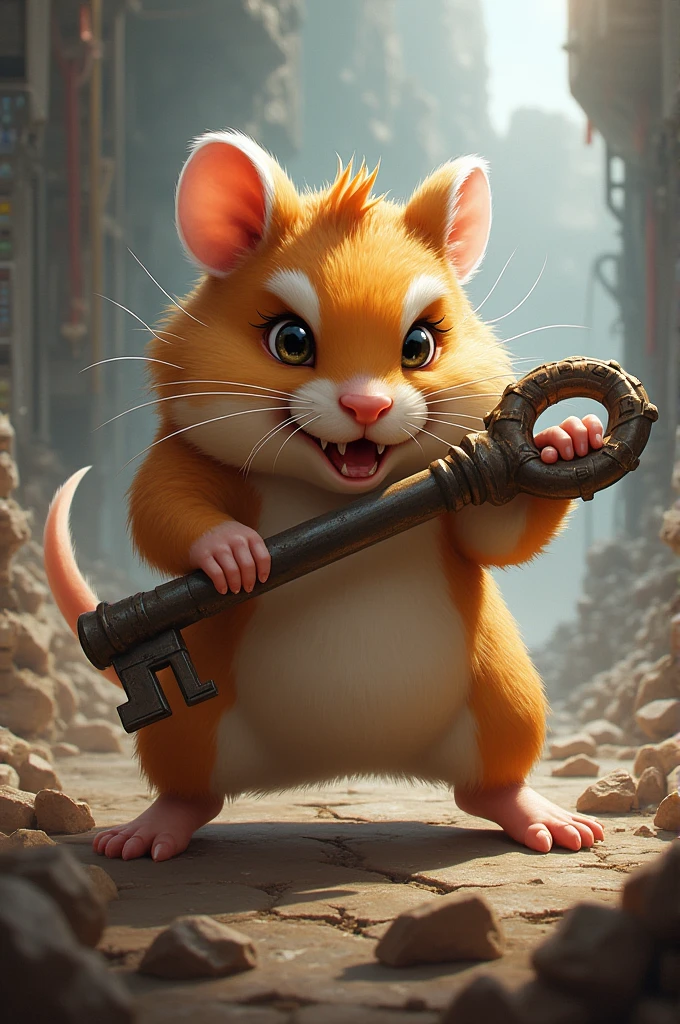 Generate Hamster kombat's hamster holding key asset