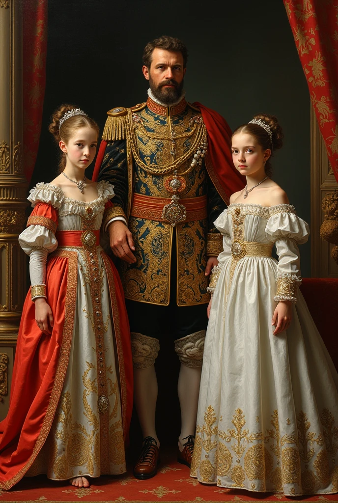 prince of Spain and his 2 daughter