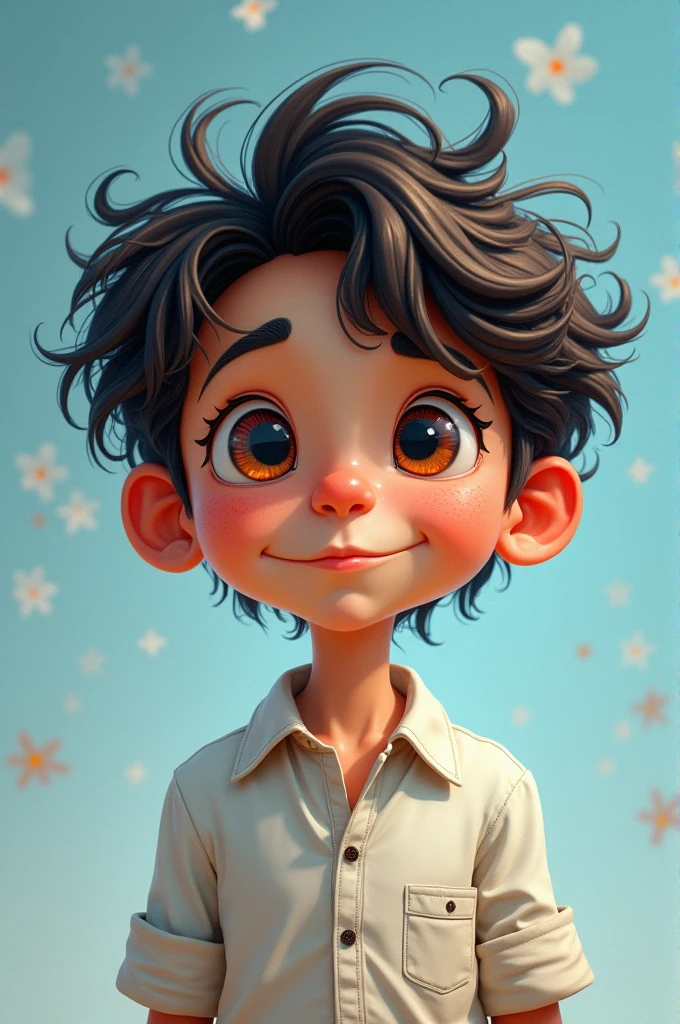 8 years old boy Don 6 pak aps and eyes one universe eyes funky white shirt image generator