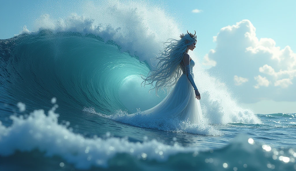 The theme is waves,OC Rendering,3d design,best quality,Clear outline,Picture quality HD,Ultra-clear picture quality,Deep Depth of Field,Game Art, 2d Game Art