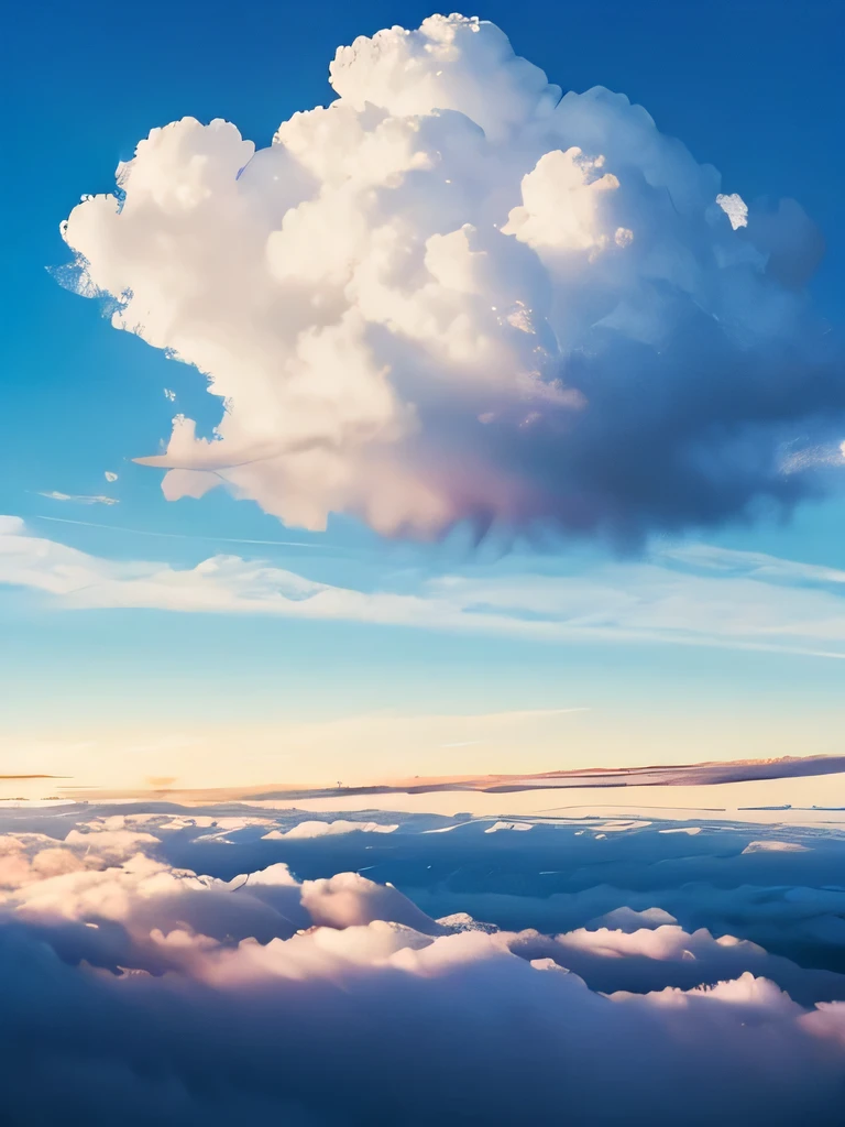 Cloud painting, Surrealism, blue sky, high quality