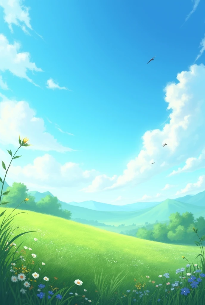 meadow and sky background