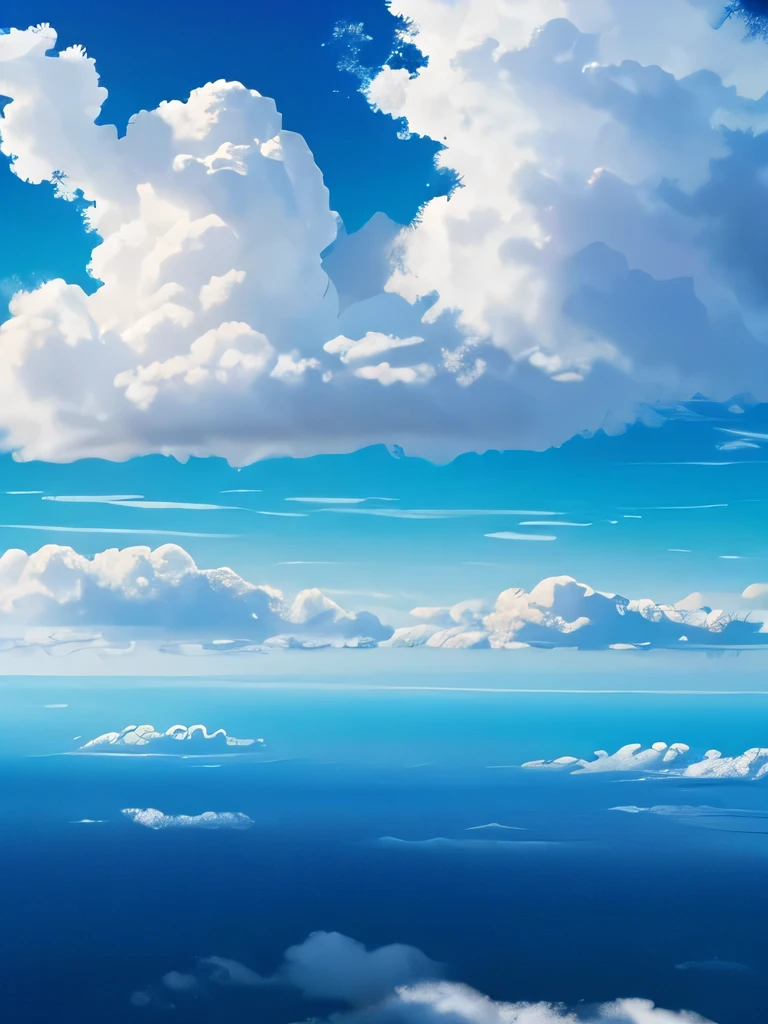 Cloud painting, Surrealism, blue sky, high quality