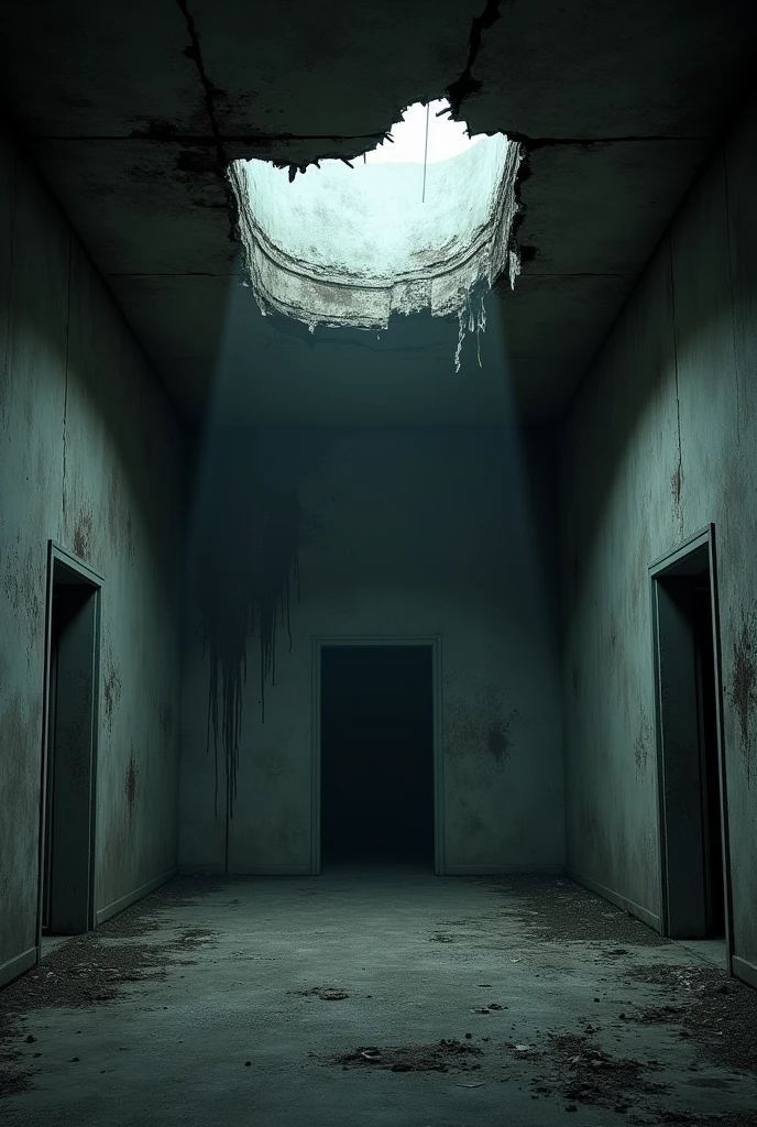 Scary dirty
cracked room celling Interior