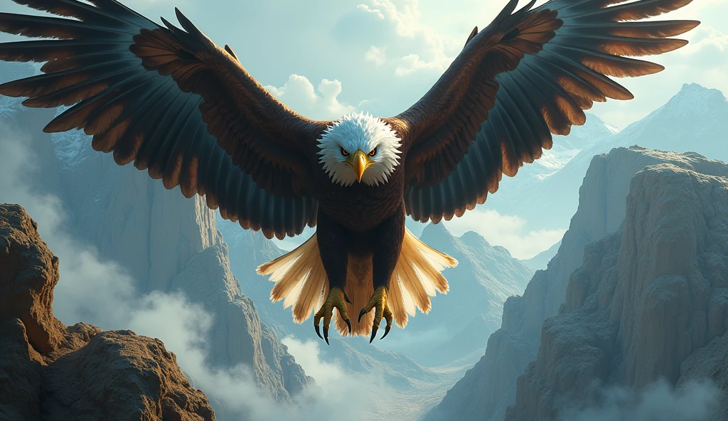 Eagle claw above point of view

