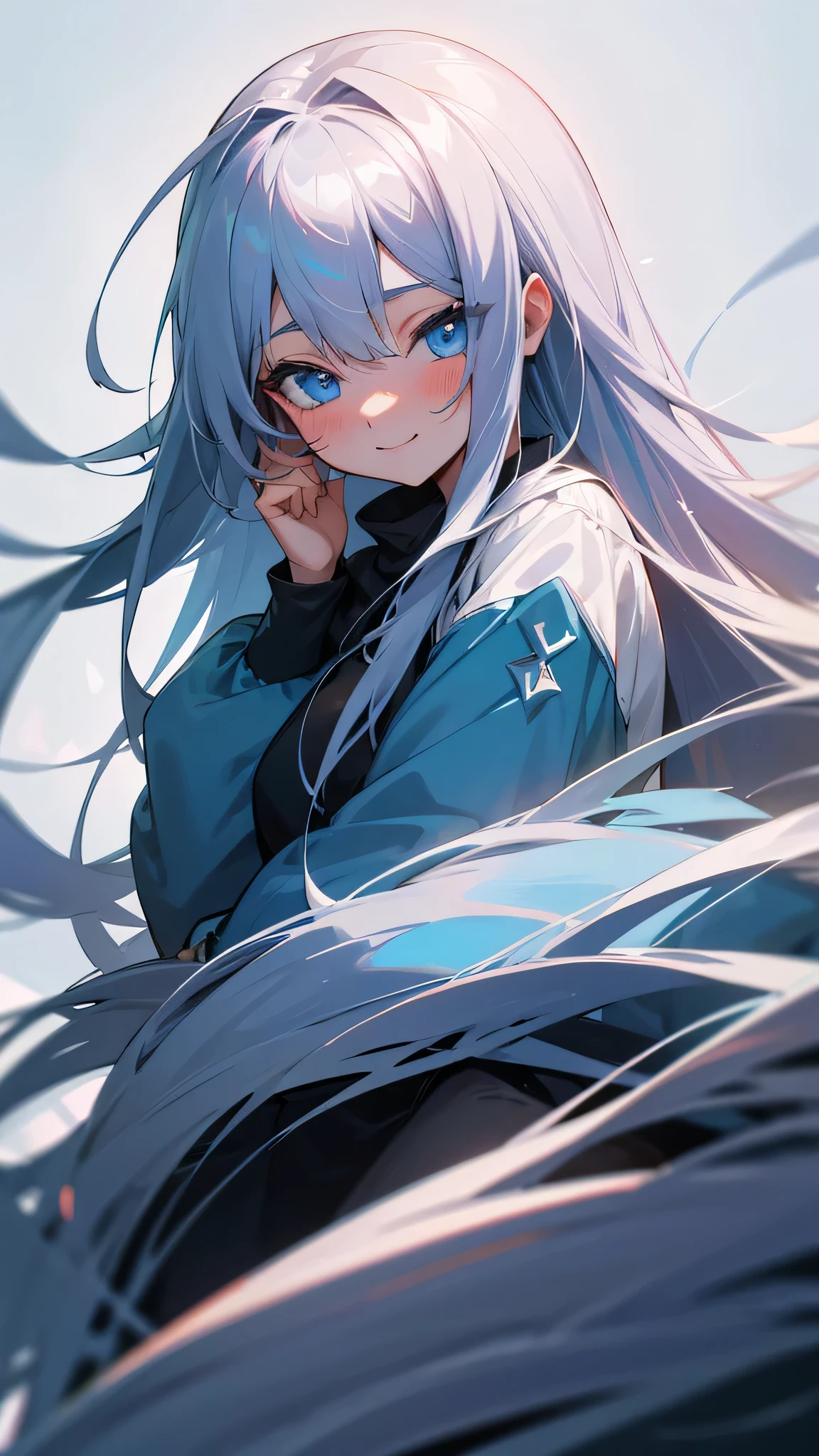One person, solo, Long Hair, Gaze, smile, Blushing, blue eyes, Silver,bluehigh-resolution, accurate, Highest quality, High-resolution model, Ultra high definition, Fantasy,mysterious,Unreal,Cute
Cool,whole