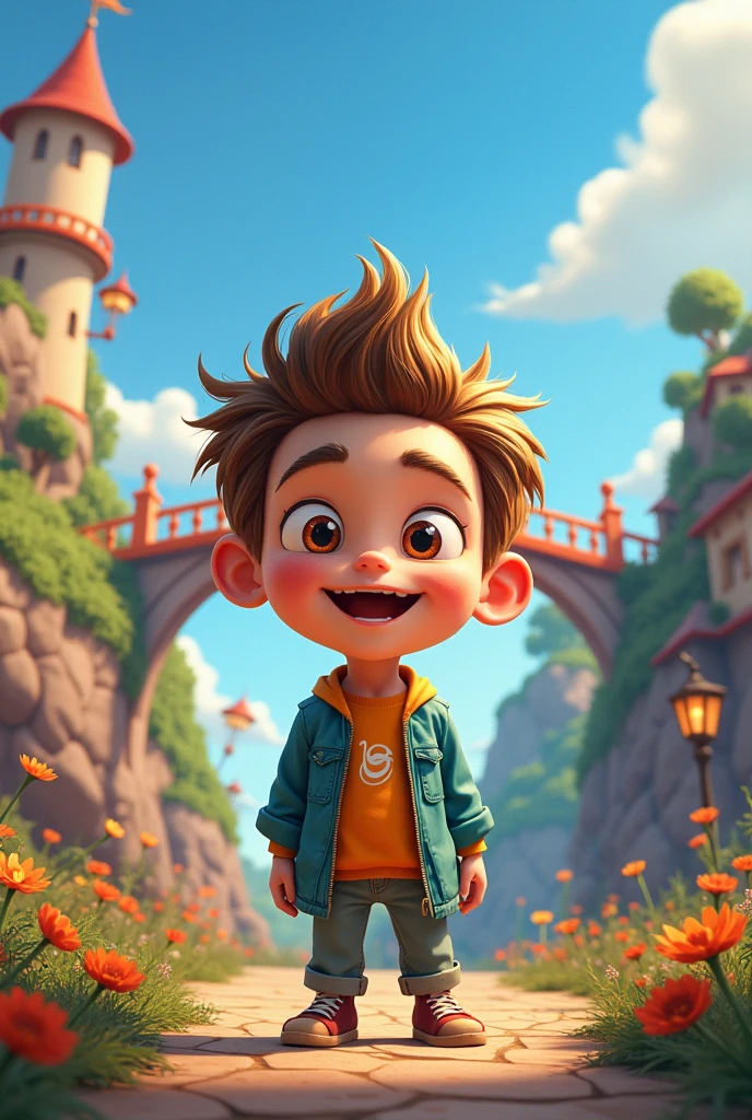 a pixar movie coverb with the title. The Bridge, with pewdiepie.