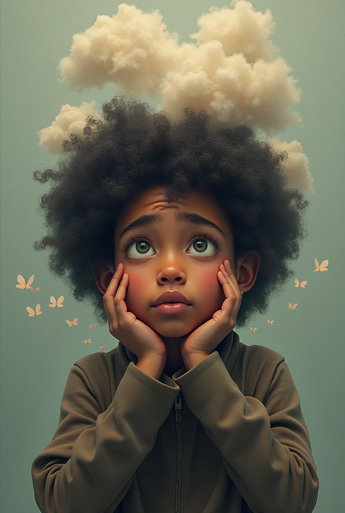 Create an aesthetic and eye-catching image that visually represents the experience of being put down by someone who makes negative remarks about your skills, background, or appearance, and then dismisses it as a joke, saying 'tu toh bura maan gyi.' The image should evoke emotions of hurt, confusion, and resilience. It could feature a person with a thoughtful expression, standing against a background that subtly suggests criticism and negativity, while also hinting at inner strength and self-worth. The colors should be soft yet contrasting, with a mix of warm and cool tones to reflect the dual emotions of pain and strength. It should include two person one who is making racist remarks as a joke and other whose heart is sad after listening his comments
