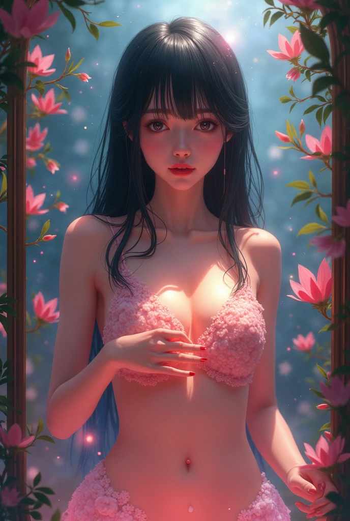 {{{{{3,318 trillion pixels high resolution, nsfw, Realistic scenery and lovely Japanese girl who is moaning madly as she nudity Masturbation that traces the sexual zone repeatedly with her fingers in a romantic Cylindrical crystal herbarium, thicken the lips look pretty, Boobs are fluffy and bouncy, Tits that get rounder bigger her deep tight cleavage}}}}}, {{{{{detail of The panting face and voice of a neat and cheerful girl loved by everyone, Her nipples and romantic deep panting and her fingers tracing her pussy and Inside a herbarium soaked in female hormones depicted in detail, A detailed her repeatedly drastic Orgasms that make the uterus tremble}}}}},{{{{{The hormones in the herbarium cause the innocent girl to flush her face remains a girl only her body changes rapidly tits swelled up to form two beautiful mounds revealing a tight cleavage, A neat girl who sitting and opens her crotch traces her crotch with her fingertips and with a moan experiences her first climax and innocent Masturbation that traces the sexual zone, It's too cute and innocent to see her go into her own world nipples out mouth open panting and Masturbation that traces the sexual zone as she climaxes over and over again, magical in a romantic Cylindrical crystal herbarium filled with female hormones, All the sexiness that's amplified inside her makes her gasp, Cuteness preserved forever shining in exchange for life from her, her beautiful slender underbust, slender curvy cute waistline, an lewd fetish for lips and necks and waistlines, her clearer nip line from underbust to hips, gloomy straight long wig, thick vivid lips}}}}},{{Extremely detailed}},{{{{{heroine girl's Sexually unused body with pure and innocent aura}}}}}