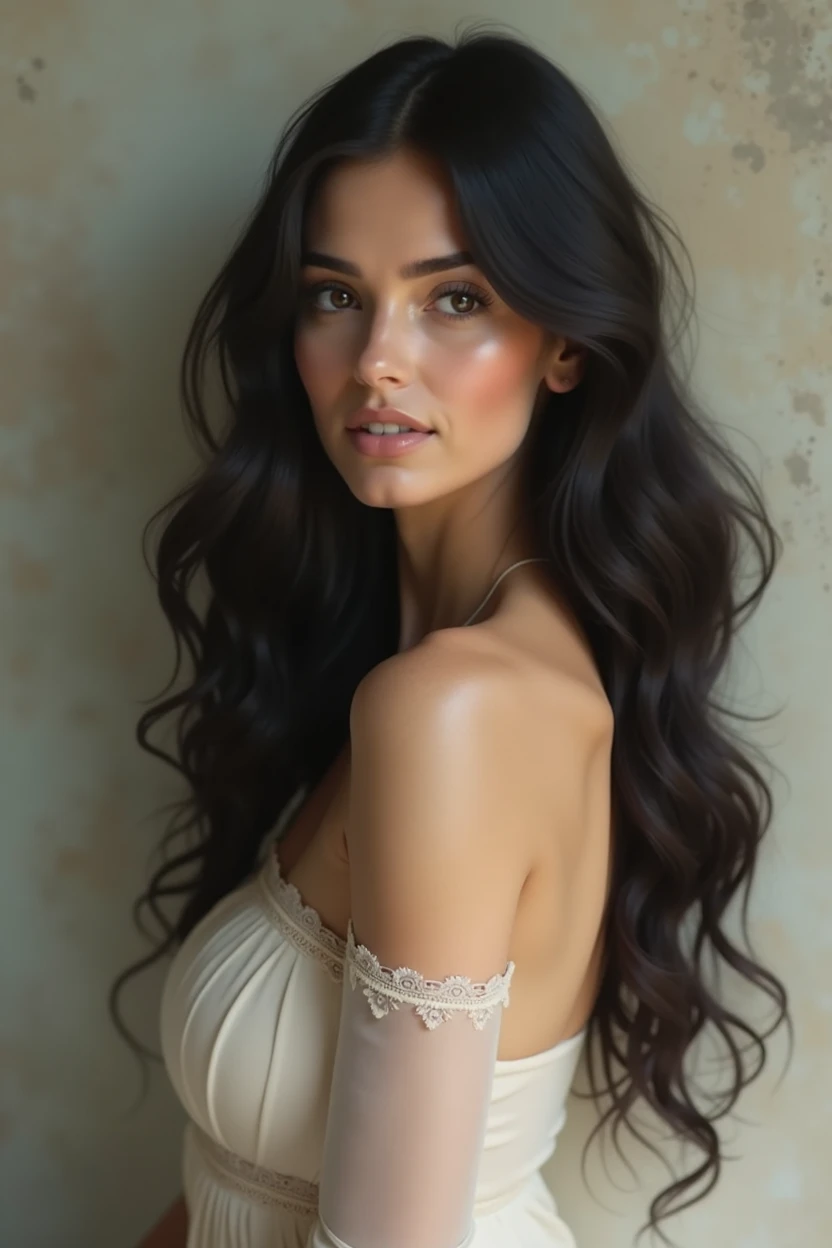 Belle femme de , cheveux noirs, yeux noirs, taille normale, corps magnifique