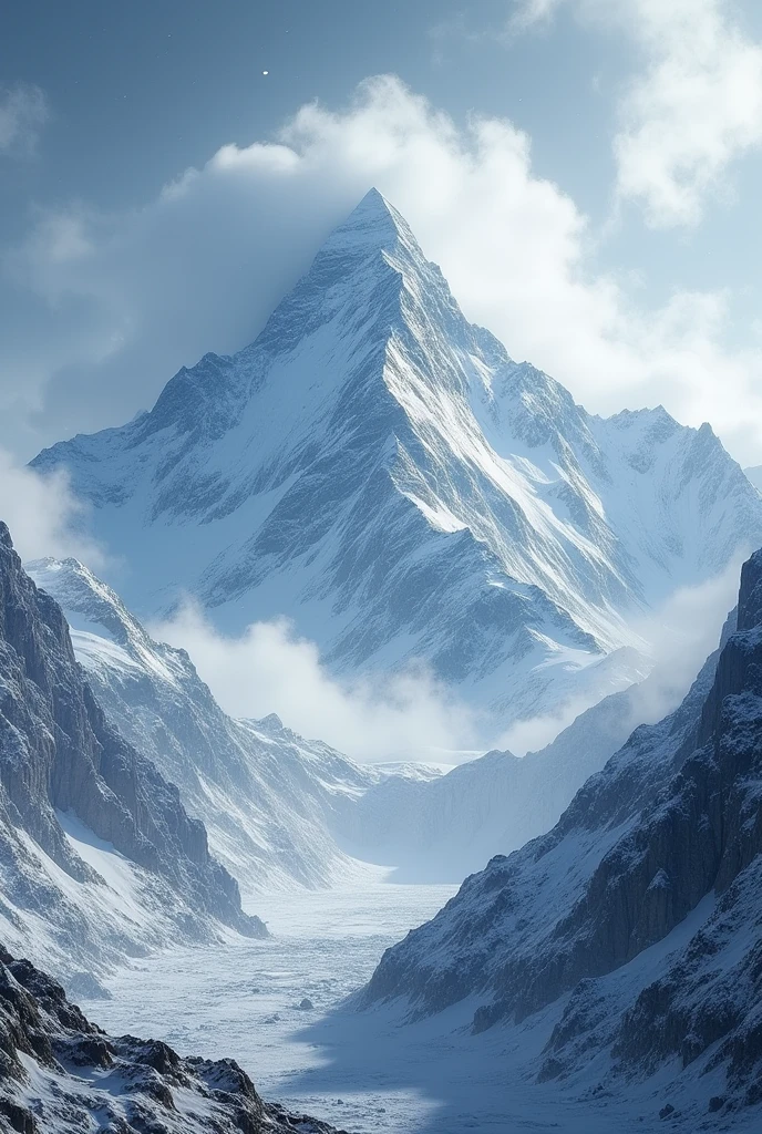 (photorealism:16.9), mount everest and snowy weather