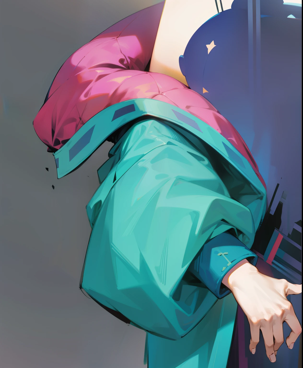 Character Illustration, Clothes, Sleeves, Wrinkles, Texture, High Definition