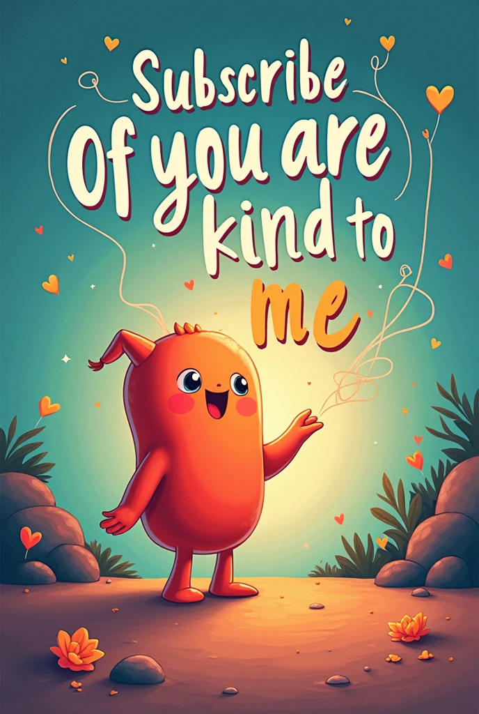 Write "Subscribe Of you are kind to me"