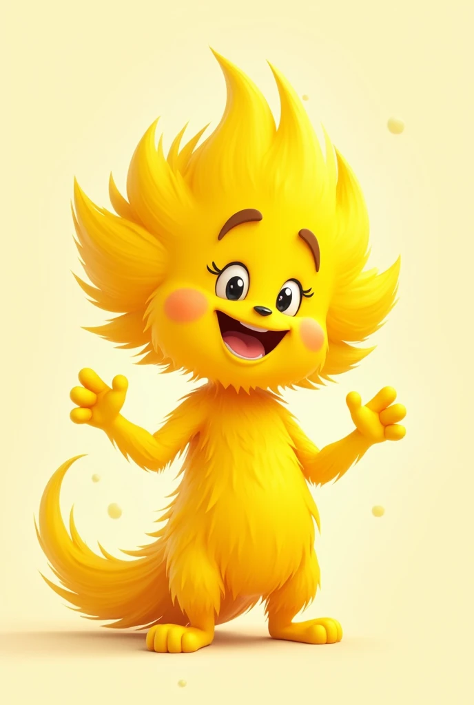 Writing with brush yellow colour yellow
Cartoon character for YouTube
Use only yellow colour in the image