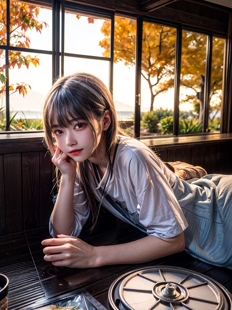 Silver candle autumn light cold painting screen,Light Luo small fan fluttering firefly。 The sky is as cool as water at night,Lie down and watch Morning Glory Vega。