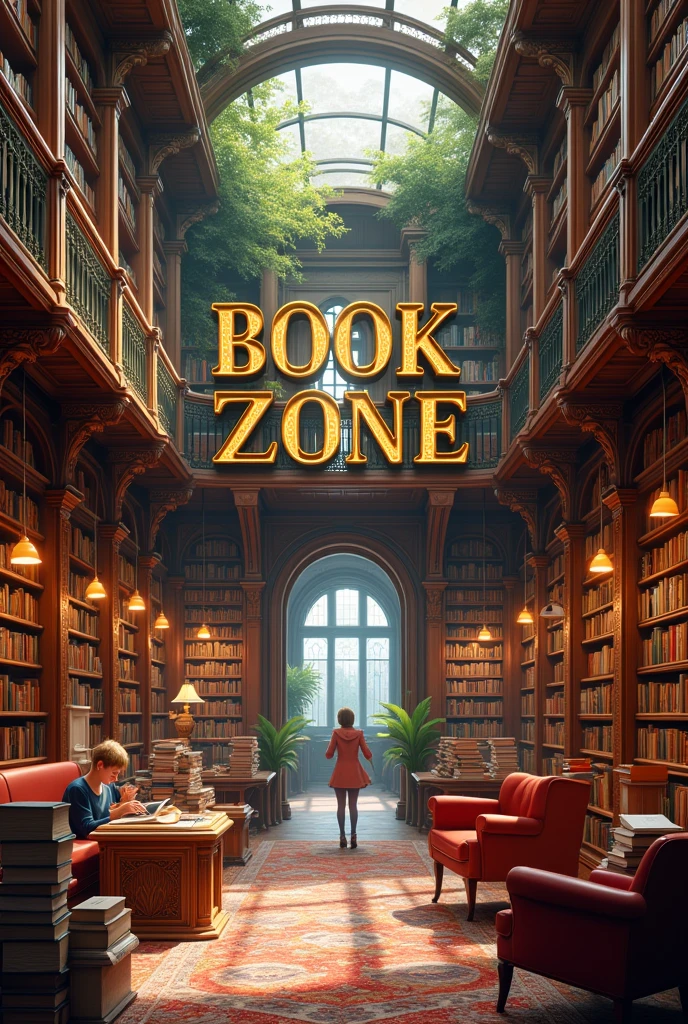 make the title "BOOK ZONE"