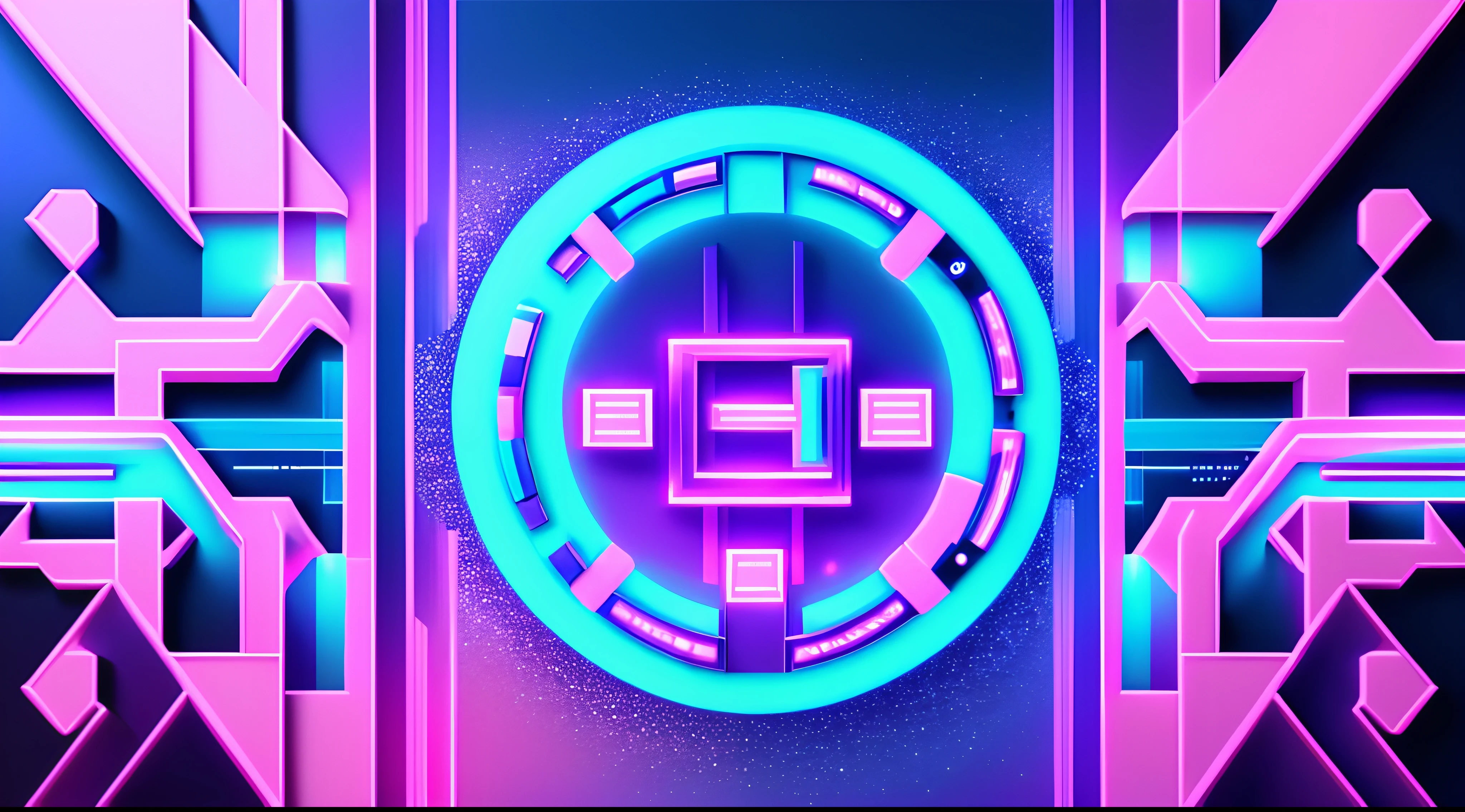 Expressing the beauty of cyberspace、Attractive dual background image design。This is the background image.、technology、Mary、You should be inspired by the digital world.。Image resolution 1920 x 1080 pixels、Tone color blue、Pink there、Make it cyberpunk with purple tones.。pure、The streaming binary codes are placed in the image..、Incorporating elements that evoke the mystical magic of cyberspace.。