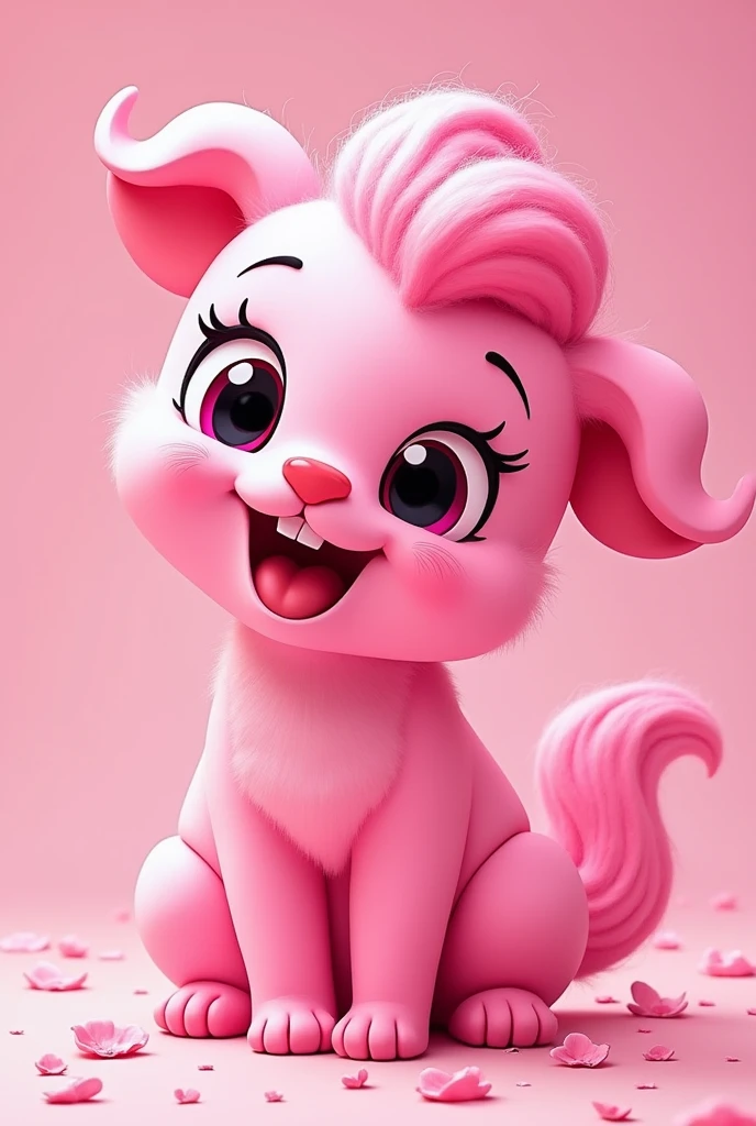 Writing with brush pink colour pink
Cartoon character for YouTube
Use only pink colour in the image