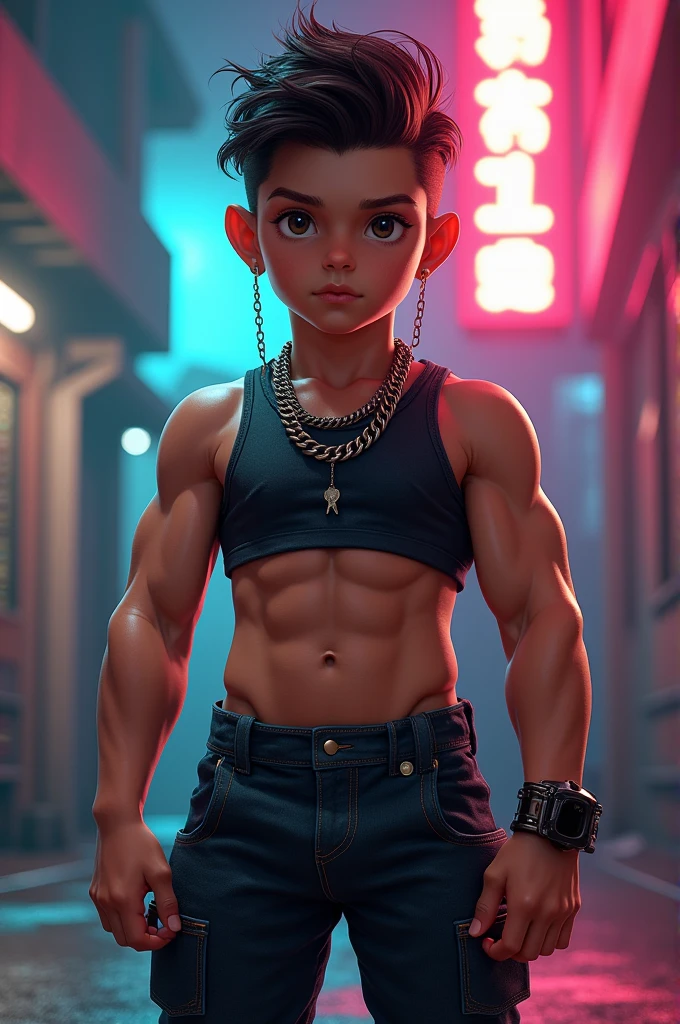 boy gangster funky pack abs white bodybuilder and handsome boy image generator
