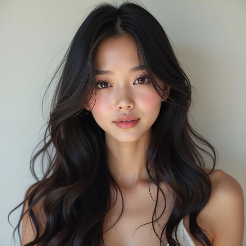 ((Highest quality)), ((masterpiece)), (detailed), Perfect Face、Long Hair Hair Catalog whole body Asian cute
